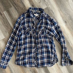 Beach Lunch lounge 100% cotton button down top size medium